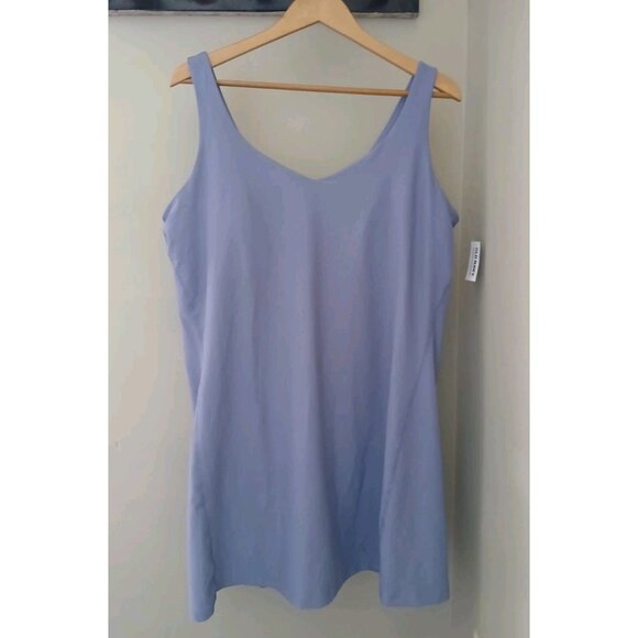 New Old Navy Sleeveless PowerSoft Performance Mini Dress Size 2X Purple Bra - Picture 1 of 9